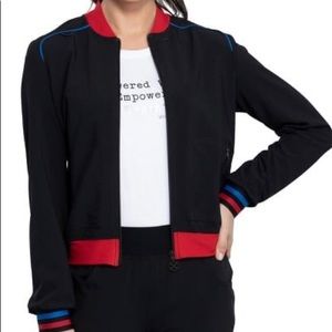 Cherokee Black Track Jacket with Standing Collar By KATIE DUKE